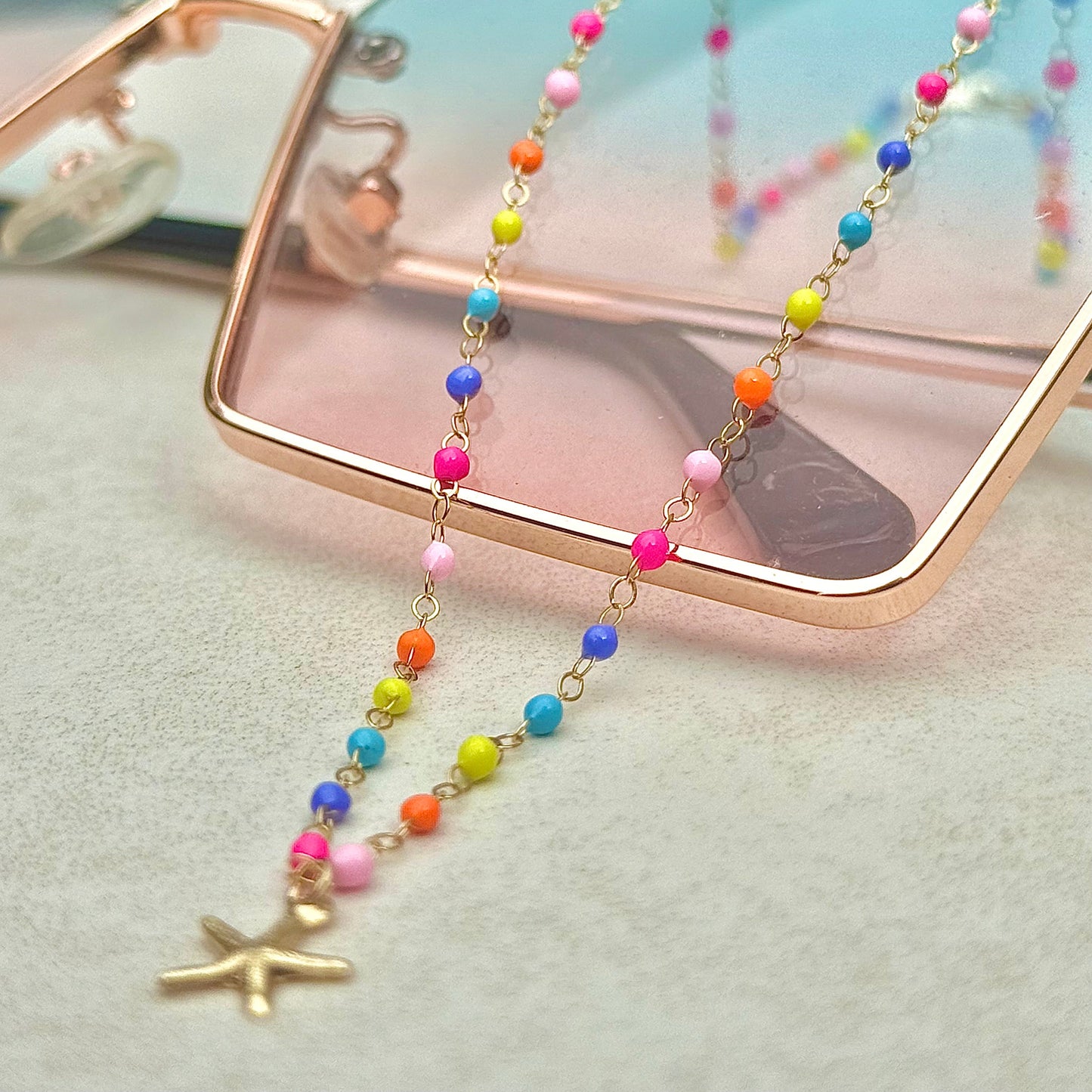 Dainty Rainbow Choker Necklace