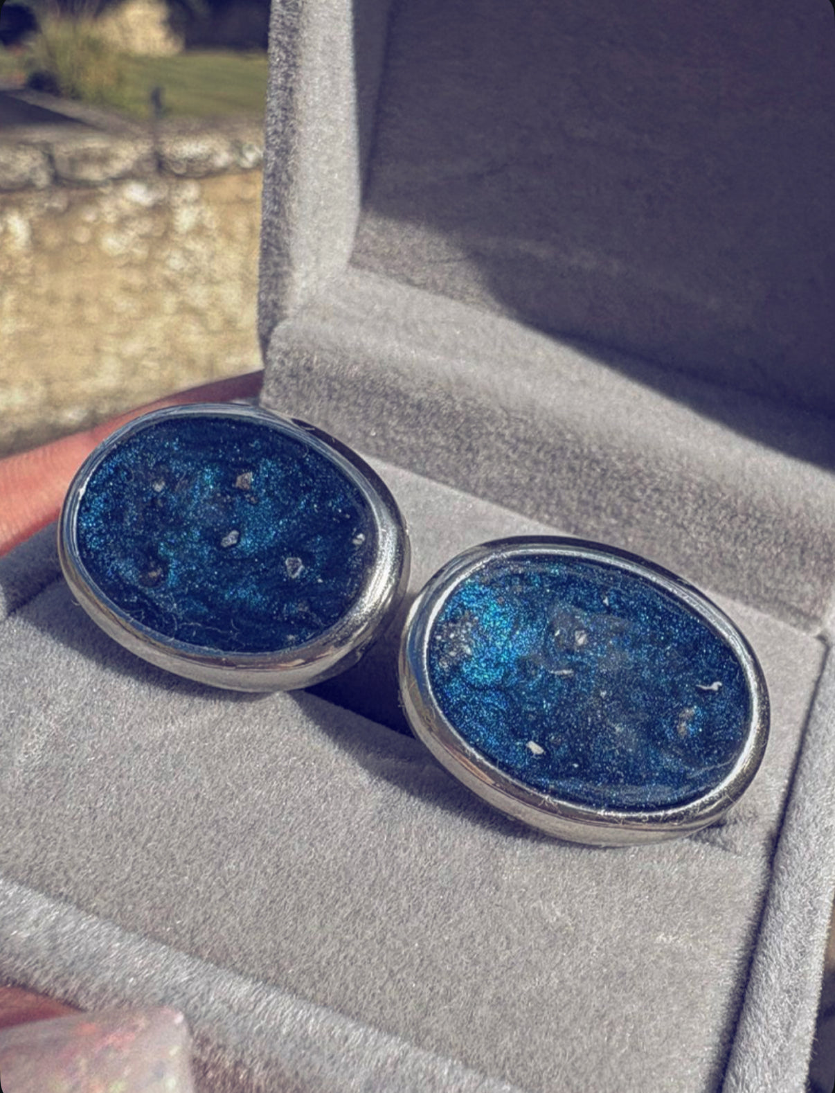 Oval Heavyweight Memorial Ashes Cufflinks