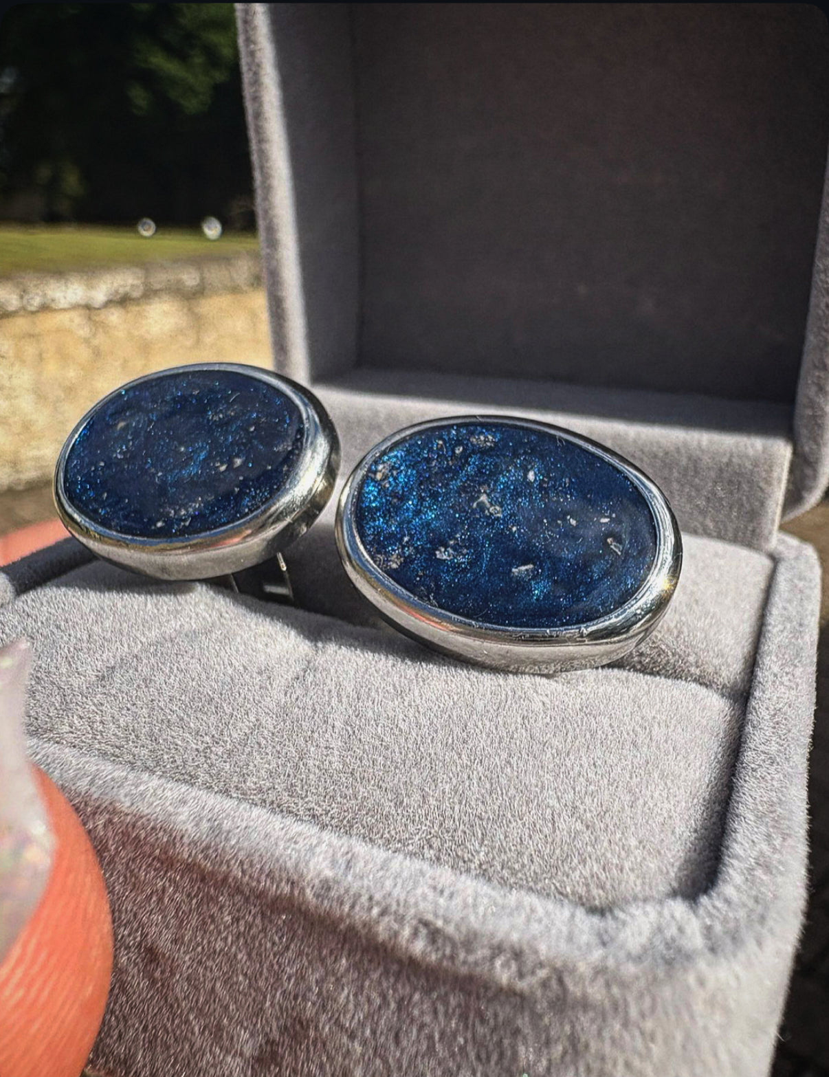 Oval Heavyweight Memorial Ashes Cufflinks