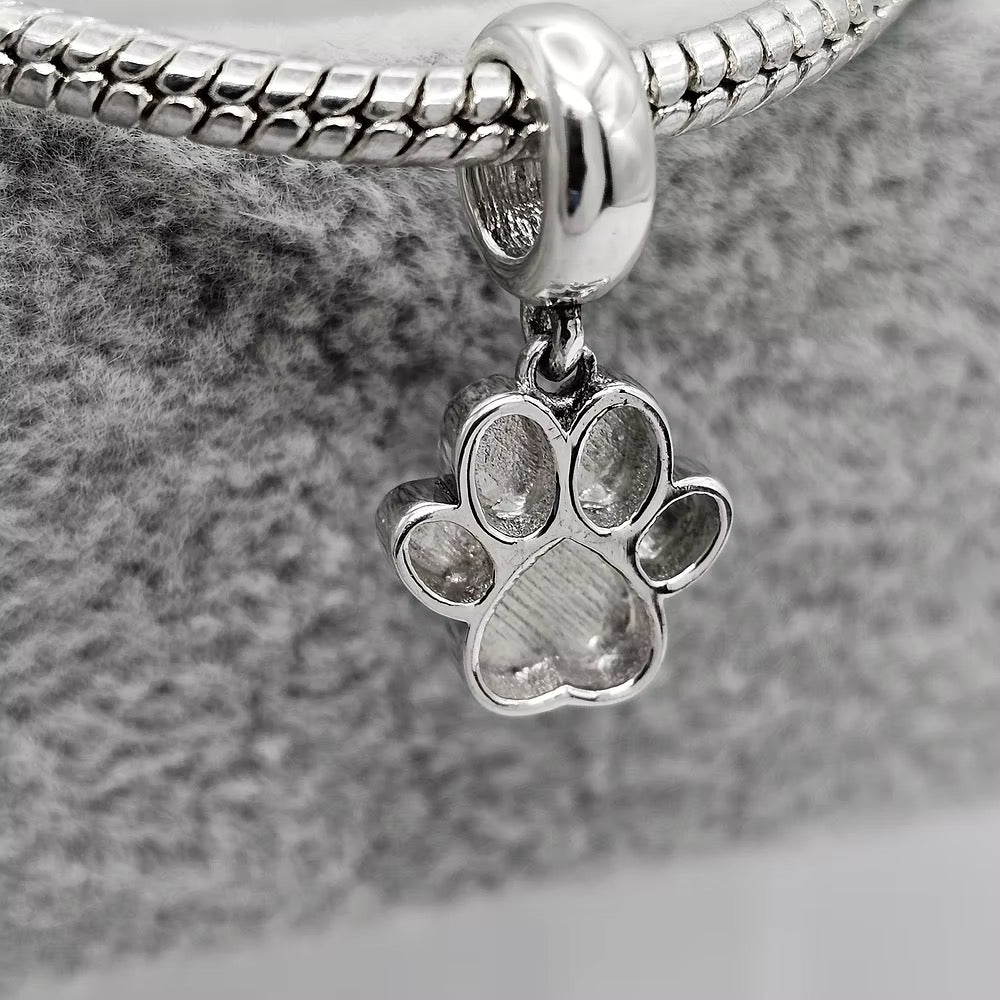 Paw Print Drop Charm