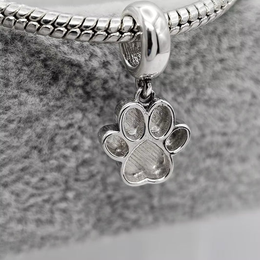 Paw Print Drop Charm