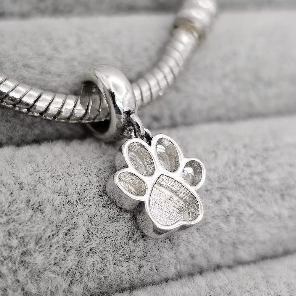 Paw Print Drop Charm