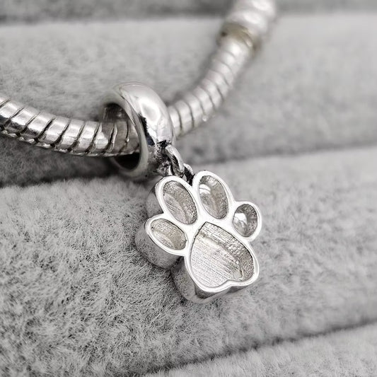 Paw Print Drop Charm