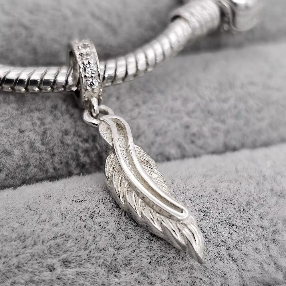 Feather Drop Charm