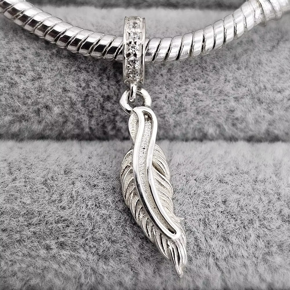 Feather Drop Charm