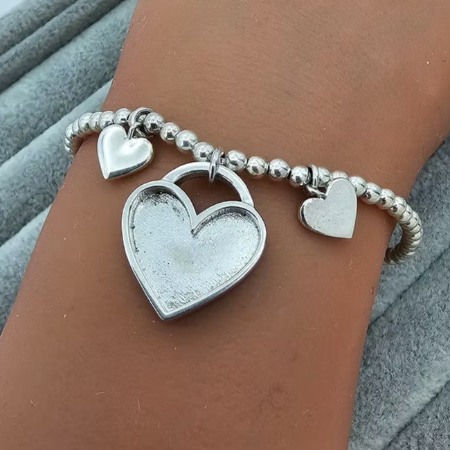 Triple Heart Adjustable Slider Bracelet