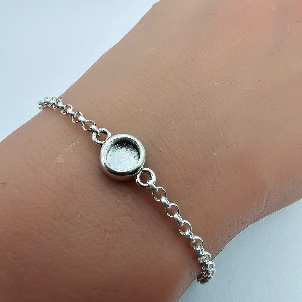 Silver Deep Round Connector