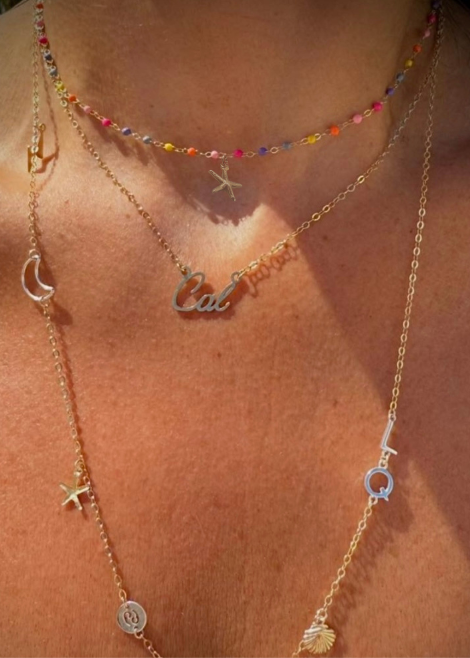 Dainty Rainbow Choker Necklace