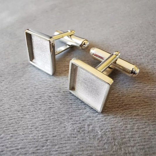 Solid Sterling Silver Square Cufflinks