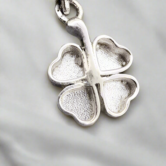 Silver Clover Memorial Charm