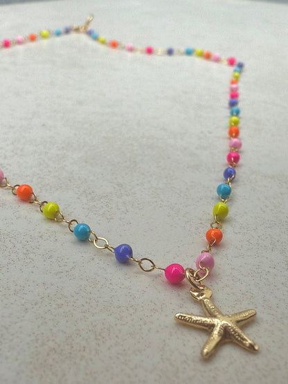 Dainty Rainbow Choker Necklace