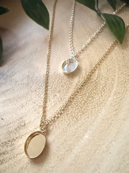 10x8 Oval Memorial Pendant Charm