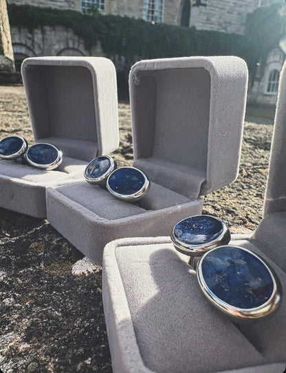 Oval Heavyweight Memorial Ashes Cufflinks