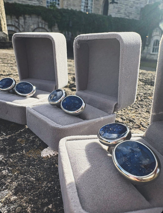 Oval Heavyweight Memorial Ashes Cufflinks