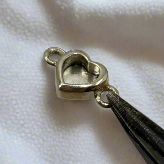 Silver Mini Heart Connector