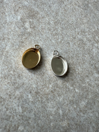 Oval Memorial Pendant Charm