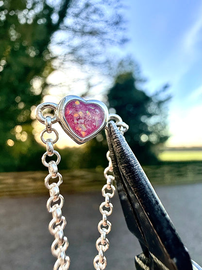 Small Bold Heart Bracelet with Adjustable Belcher Chain