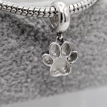 Paw Print Drop Charm