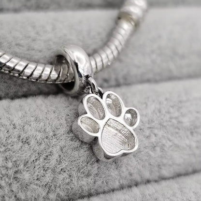 Paw Print Drop Charm