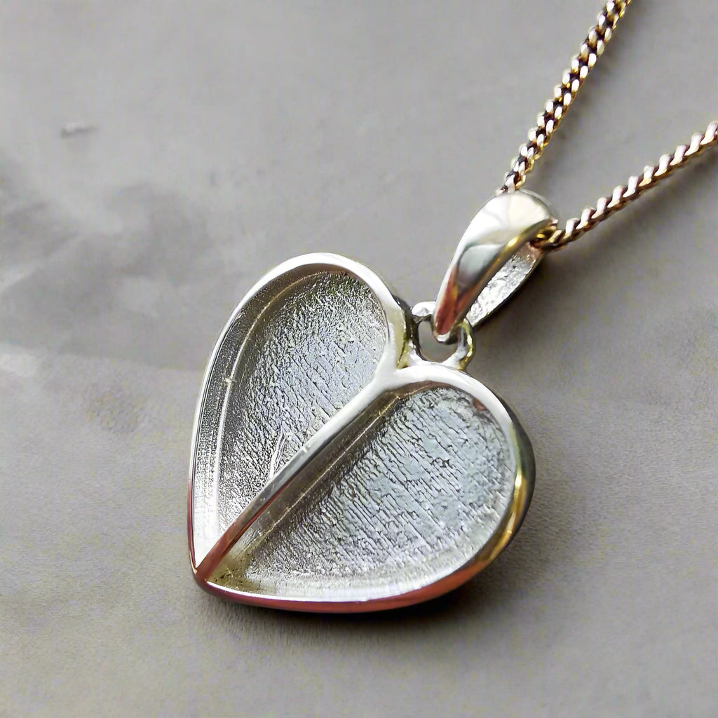 Silver Silver Double Split Heart Pendant