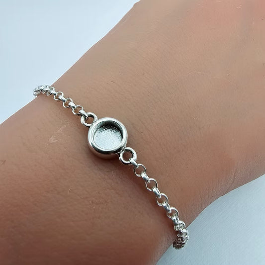Silver Deep Round Connector