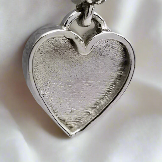 Silver Dangle Heart Charm