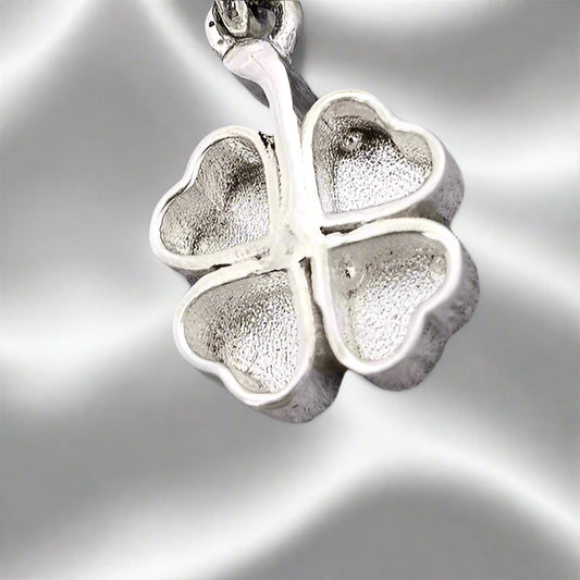 Silver Clover Memorial Charm