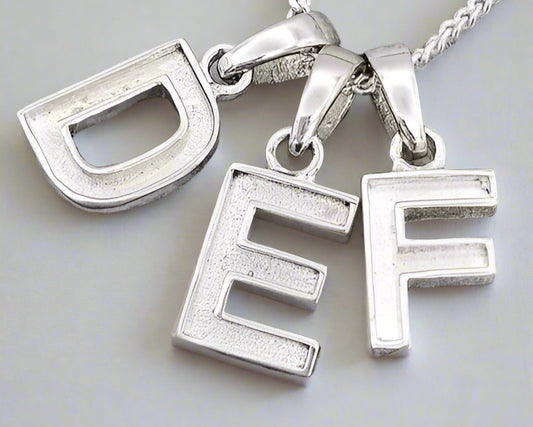 Silver Mini Initial Charms