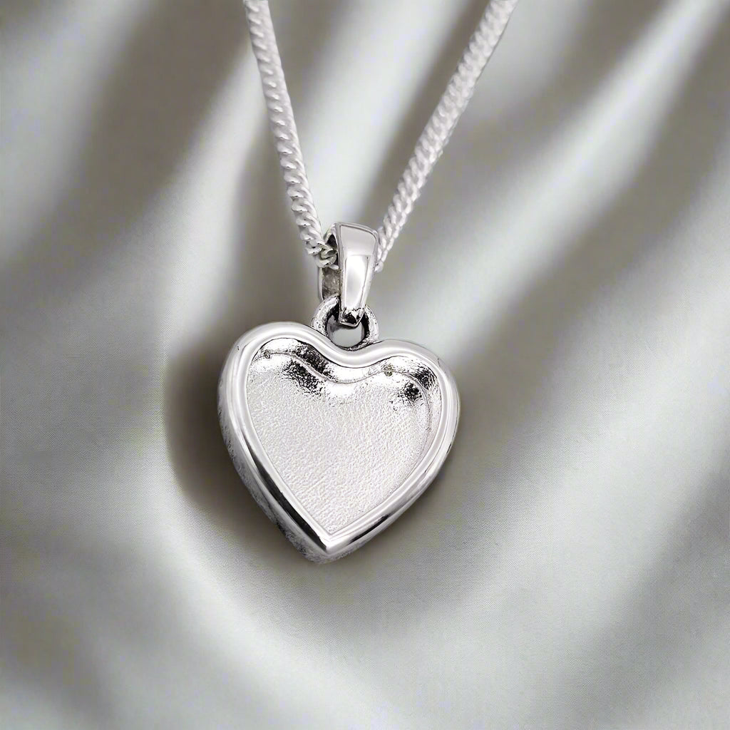 Sterling Silver Bold Heart Memorial Pendant