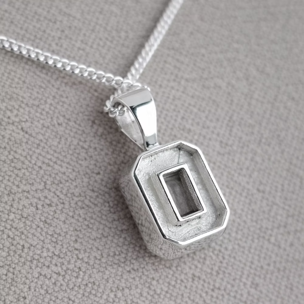 Cubic Zirconia Secretly Set Pendant - Emerald