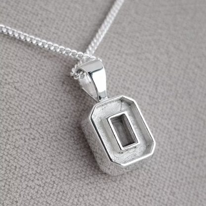 Cubic Zirconia Secretly Set Pendant - Emerald