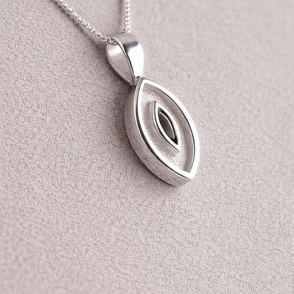 Cubic Zirconia Secretly Set Pendant - Marquise