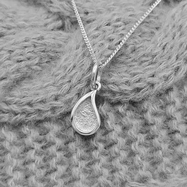 Sterling Silver Droplet Pendant