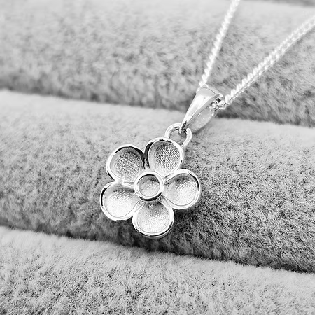 Silver Mini Flower Pendant