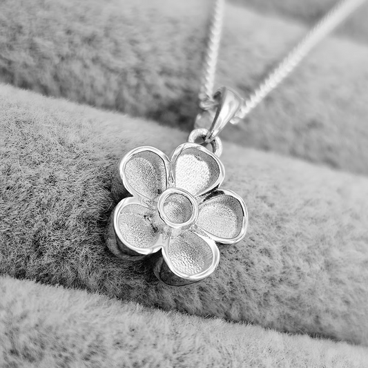 Silver Mini Flower Pendant
