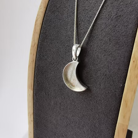 Sterling Silver Moon Memorial Pendant