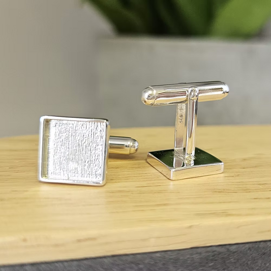 Solid Sterling Silver Square Cufflinks